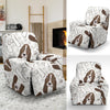 Basset Hound Dog Pattern Print Recliner Cover-grizzshop