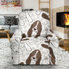 Basset Hound Dog Pattern Print Recliner Cover-grizzshop