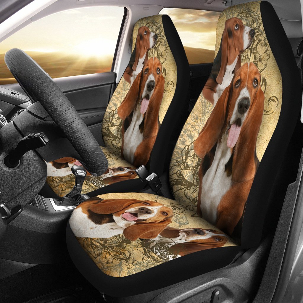 Basset Hound Universal Fit Car Seat Covers-grizzshop
