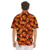 Bat And Pumpkin Halloween Print Pattern Men's Short Sleeve Shirts-grizzshop