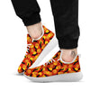 Bat And Pumpkin Halloween Print Pattern White Athletic Shoes-grizzshop