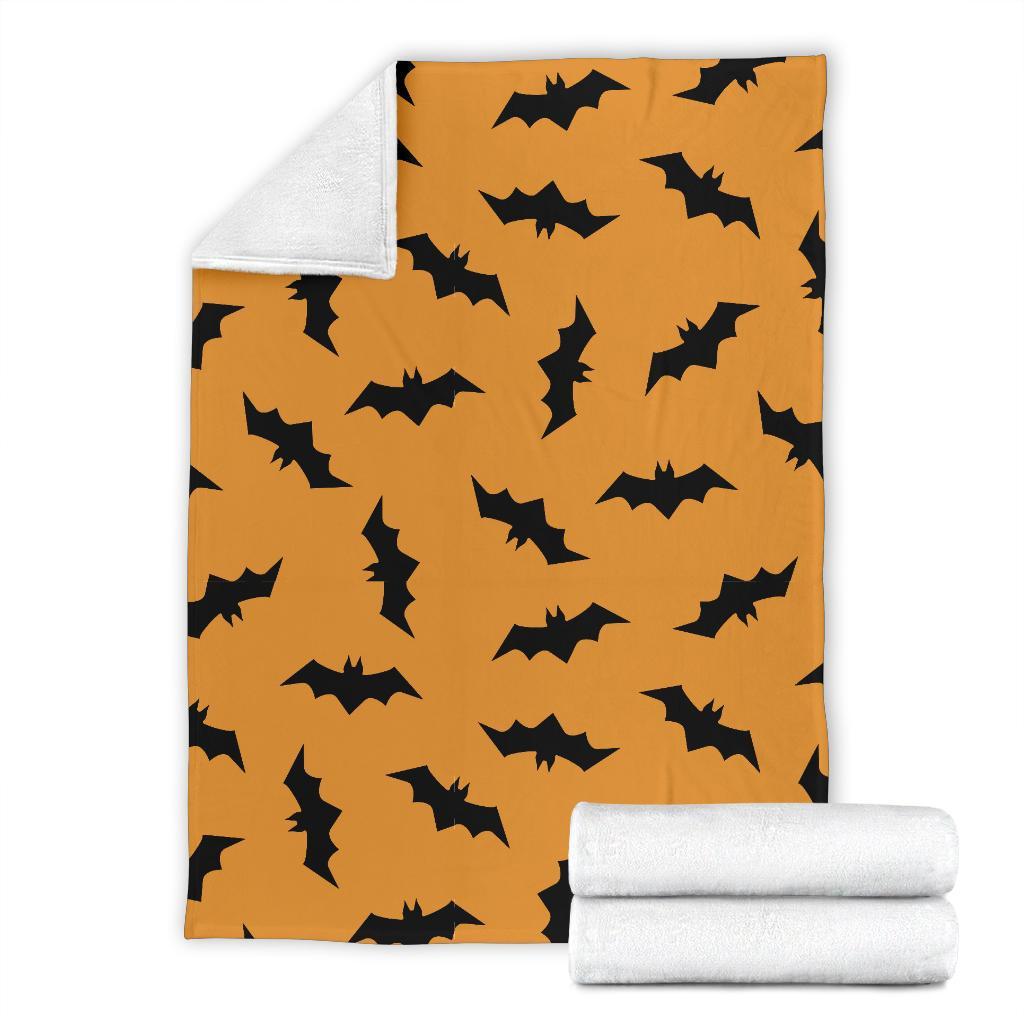 Bat Halloween Pattern Print Blanket-grizzshop