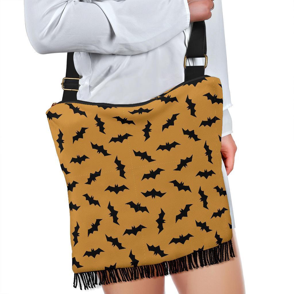 Bat Halloween Pattern Print Crossbody Bags-grizzshop