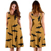 Bat Halloween Pattern Print Dress-grizzshop