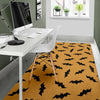 Bat Halloween Pattern Print Floor Mat-grizzshop