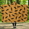 Bat Halloween Pattern Print Hooded Blanket-grizzshop