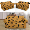 Bat Halloween Pattern Print Loveseat Cover-grizzshop