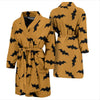 Bat Halloween Pattern Print Men Long Robe-grizzshop