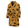 Bat Halloween Pattern Print Men Long Robe-grizzshop