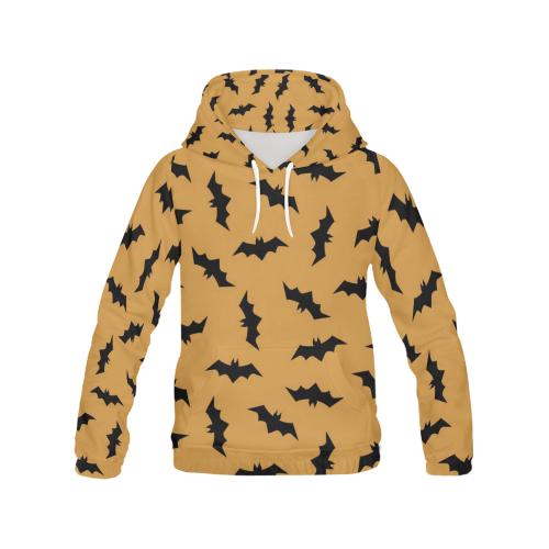 Bat Halloween Pattern Print Men Pullover Hoodie-grizzshop