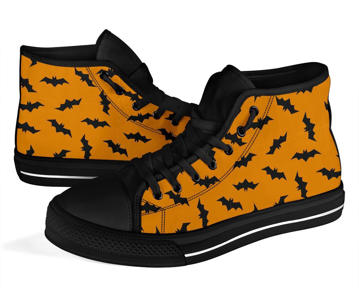 Bat Halloween Pattern Print Men Women's High Top Shoes-grizzshop