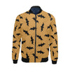 Bat Halloween Pattern Print Men's Bomber Jacket-grizzshop