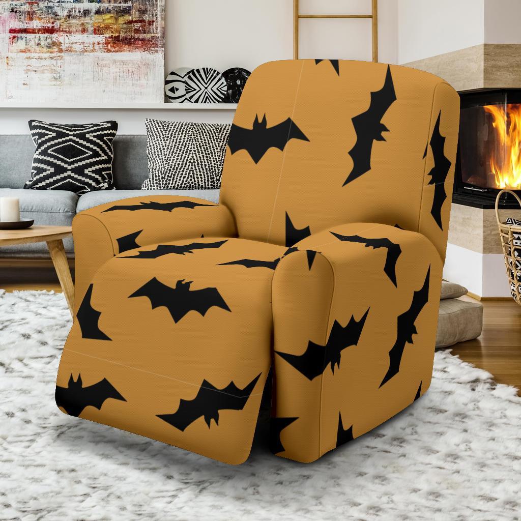 Bat Halloween Pattern Print Recliner Cover-grizzshop