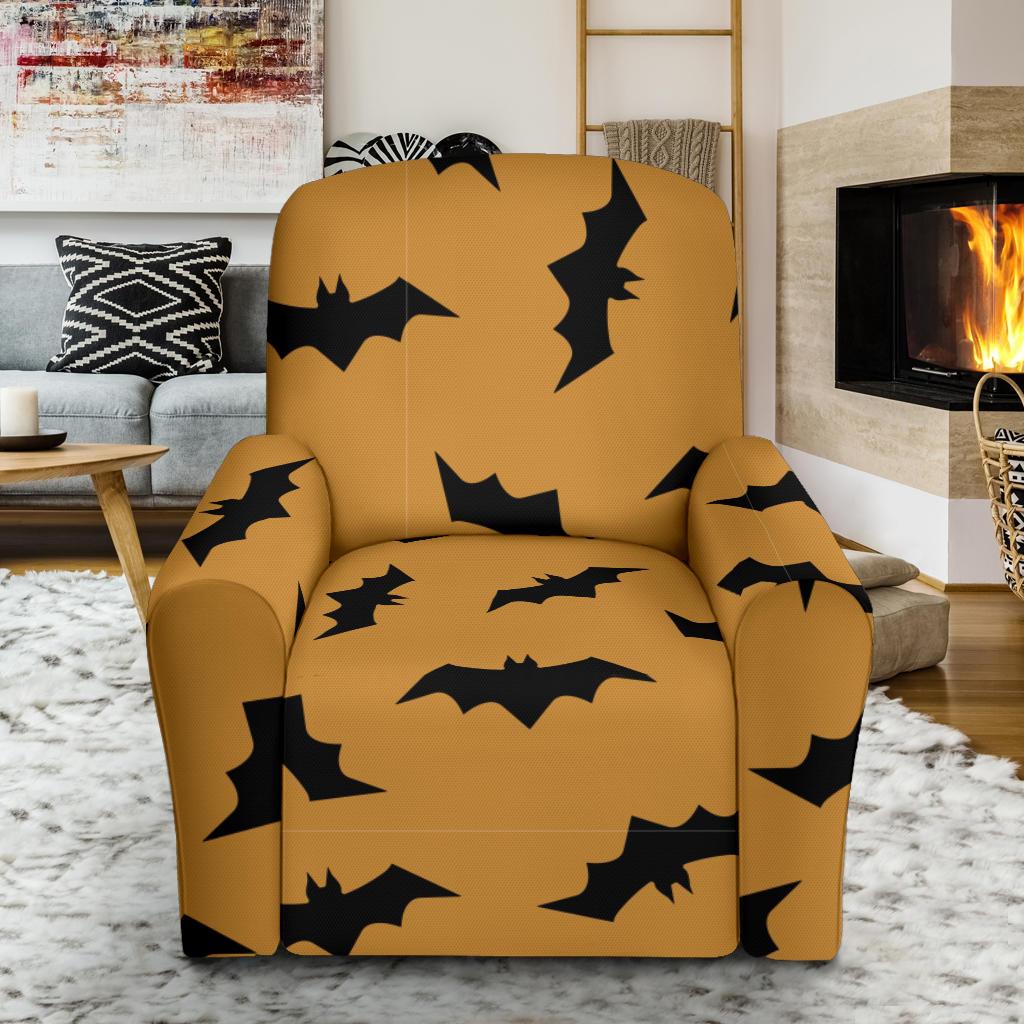 Bat Halloween Pattern Print Recliner Cover-grizzshop