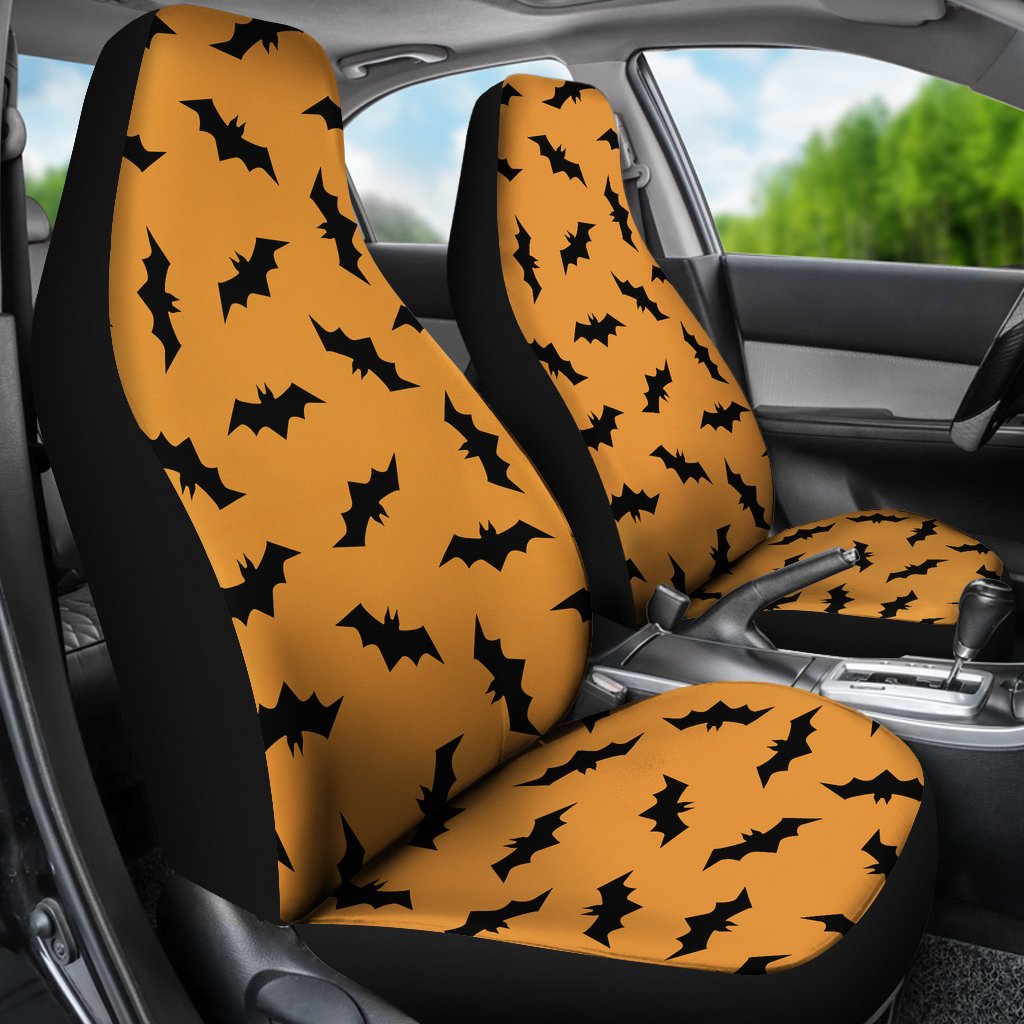 Bat Halloween Pattern Print Universal Fit Car Seat Cover-grizzshop