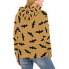 Bat Halloween Pattern Print Women Pullover Hoodie-grizzshop