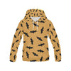 Bat Halloween Pattern Print Women Pullover Hoodie-grizzshop