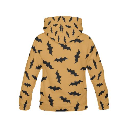 Bat Halloween Pattern Print Women Pullover Hoodie-grizzshop