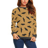 Bat Halloween Pattern Print Women's Sweatshirt-grizzshop