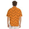 Bat Halloween Print Pattern Men's Short Sleeve Shirts-grizzshop