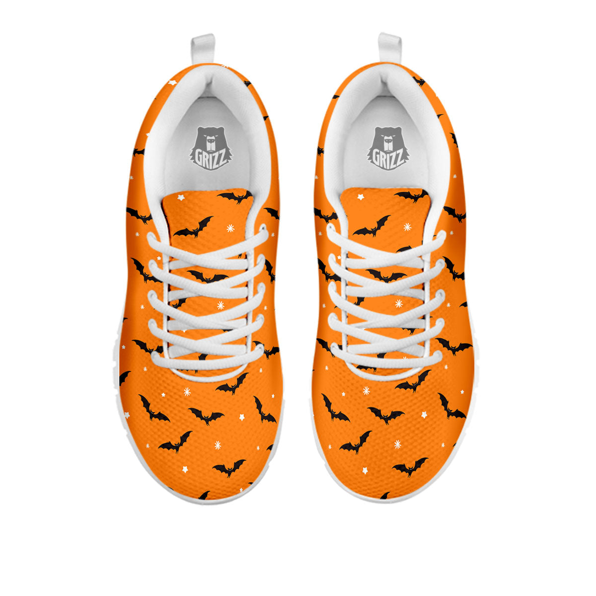 Bat Halloween Print Pattern White Sneaker-grizzshop