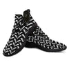 Bat Halloween White And Black Print Pattern Black Athletic Shoes-grizzshop