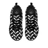 Bat Halloween White And Black Print Pattern Black Sneaker-grizzshop