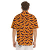 Bats Black And Orange Print Pattern Men's Short Sleeve Shirts-grizzshop