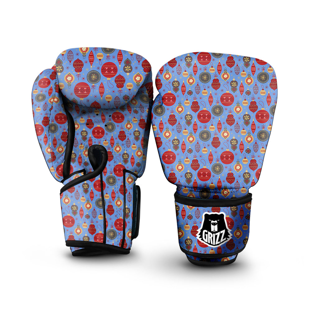 Baubles Christmas Print Pattern Boxing Gloves-grizzshop