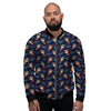 Be My Valentine Floral Print Pattern Men's Bomber Jacket-grizzshop