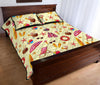 Beach Pattern Print Bed Set Quilt-grizzshop