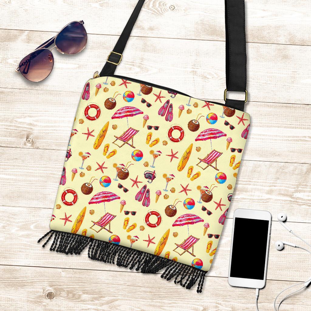 Beach Pattern Print Crossbody bags-grizzshop