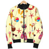 Beach Pattern Print Men's Bomber Jacket-grizzshop