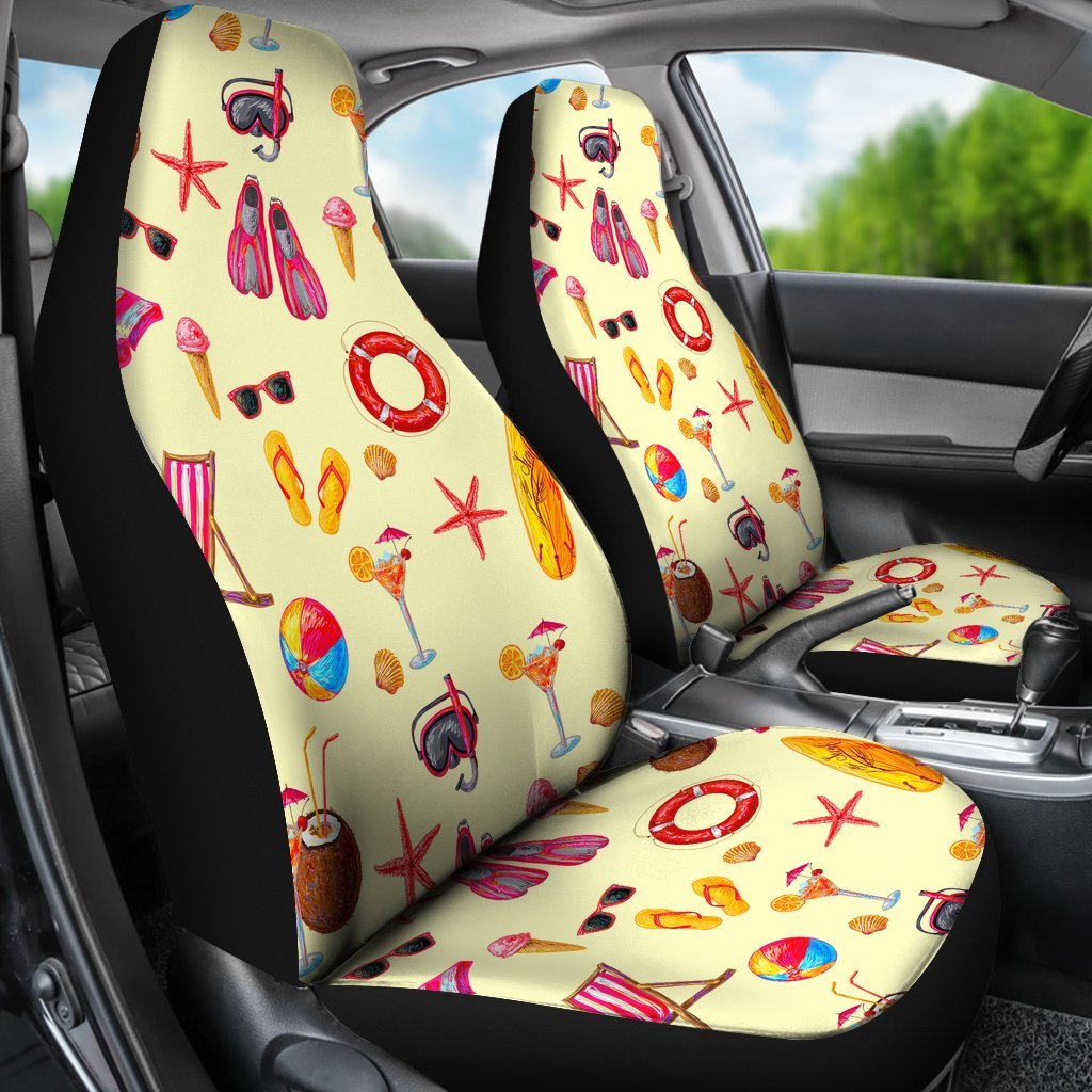 Beach Pattern Print Universal Fit Car Seat Covers-grizzshop