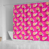 Beach Pink Pattern Print Bathroom Shower Curtain-grizzshop