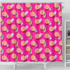 Beach Pink Pattern Print Bathroom Shower Curtain-grizzshop