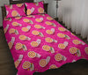 Beach Pink Pattern Print Bed Set Quilt-grizzshop