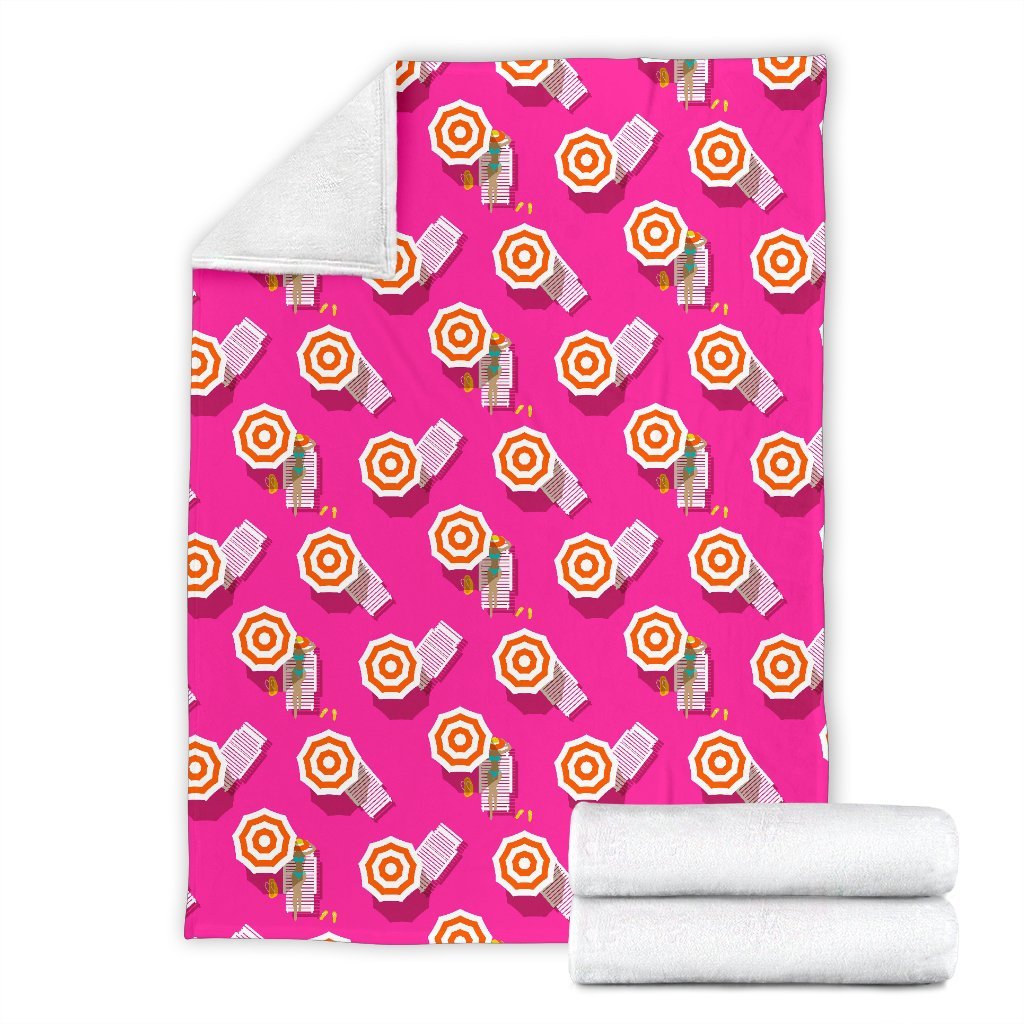 Beach Pink Pattern Print Blanket-grizzshop