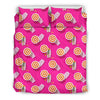 Beach Pink Pattern Print Duvet Cover Bedding Set-grizzshop