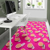 Beach Pink Pattern Print Floor Mat-grizzshop