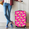 Beach Pink Pattern Print Luggage Cover Protector-grizzshop