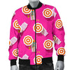 Beach Pink Pattern Print Men's Bomber Jacket-grizzshop