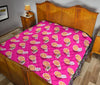 Beach Pink Pattern Print Quilt-grizzshop