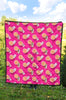 Beach Pink Pattern Print Quilt-grizzshop