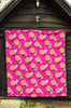 Beach Pink Pattern Print Quilt-grizzshop