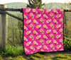 Beach Pink Pattern Print Quilt-grizzshop