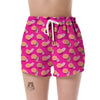 Beach Pink Pattern Print Women's Shorts-grizzshop