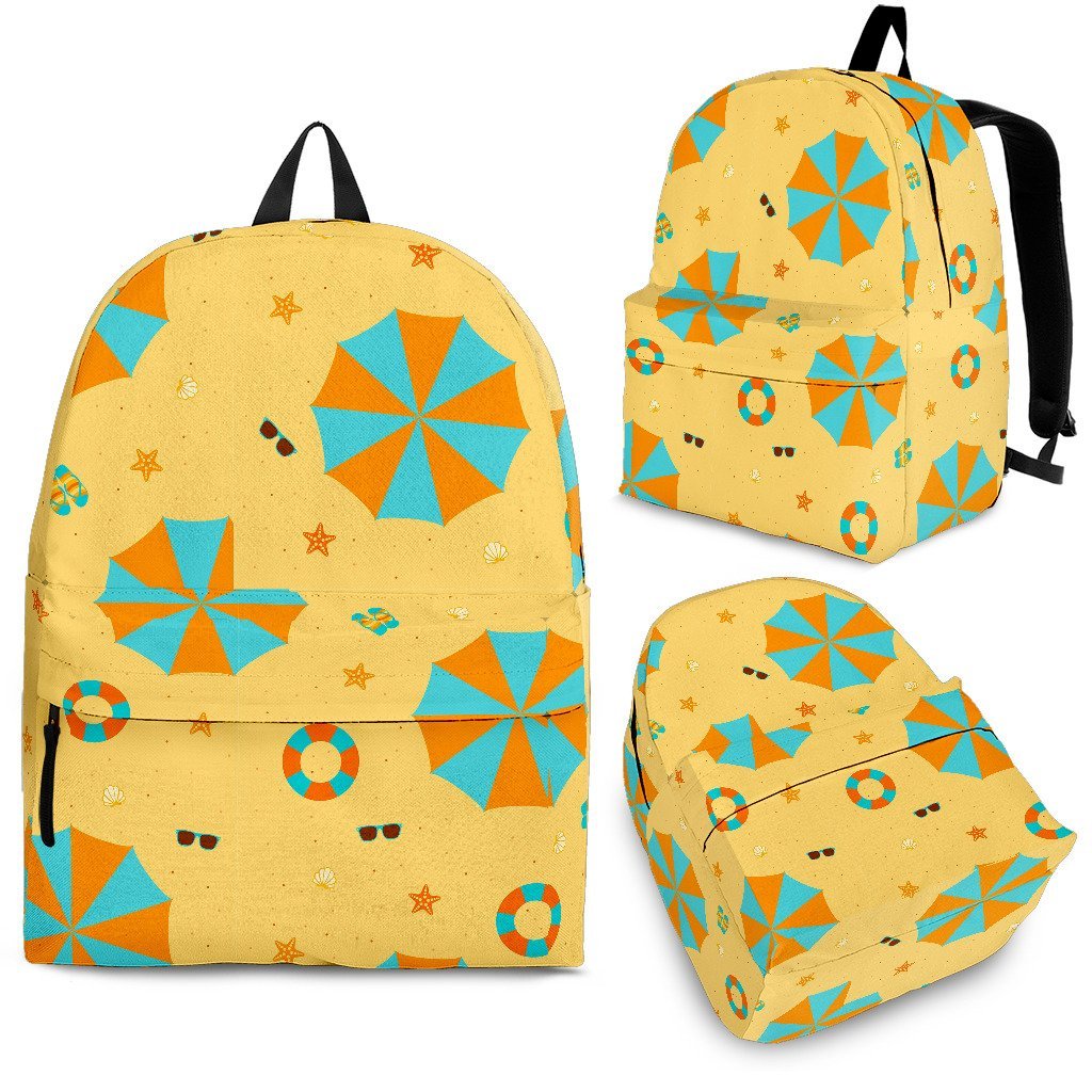 Beach Print Pattern Backpack-grizzshop