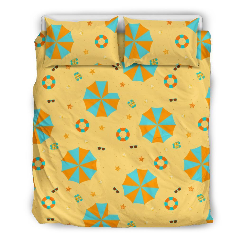 Beach Print Pattern Duvet Cover Bedding Set-grizzshop