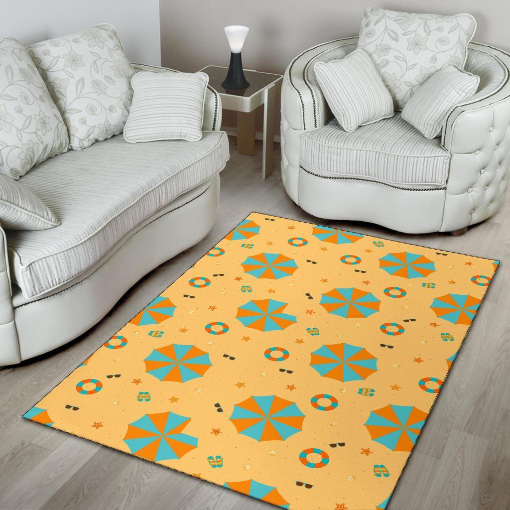 Beach Print Pattern Floor Mat-grizzshop